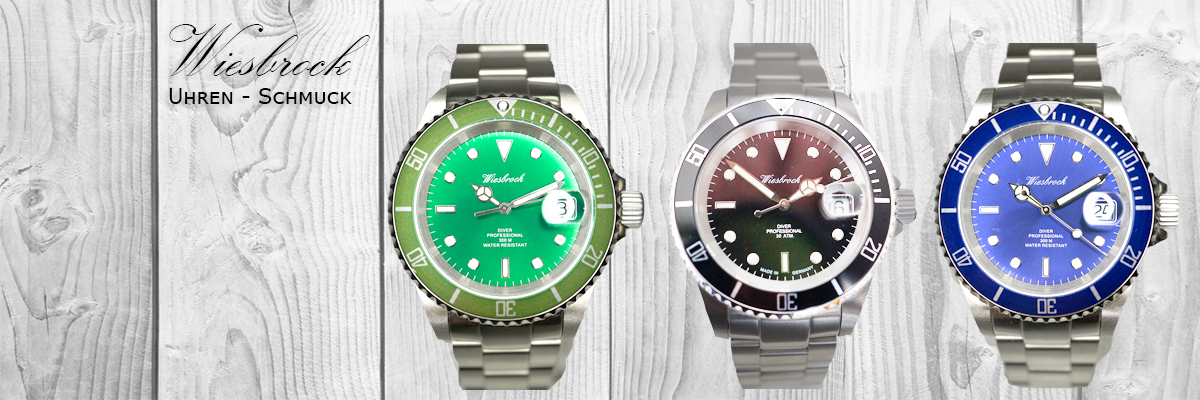  Wiesbrock Uhren Schmuck - Klassisch, sportlich oder extravagant: In eigenen Armbanduhrlinien verwirklichen wir unsere Vorstellungen von Uhrmacherkunst.